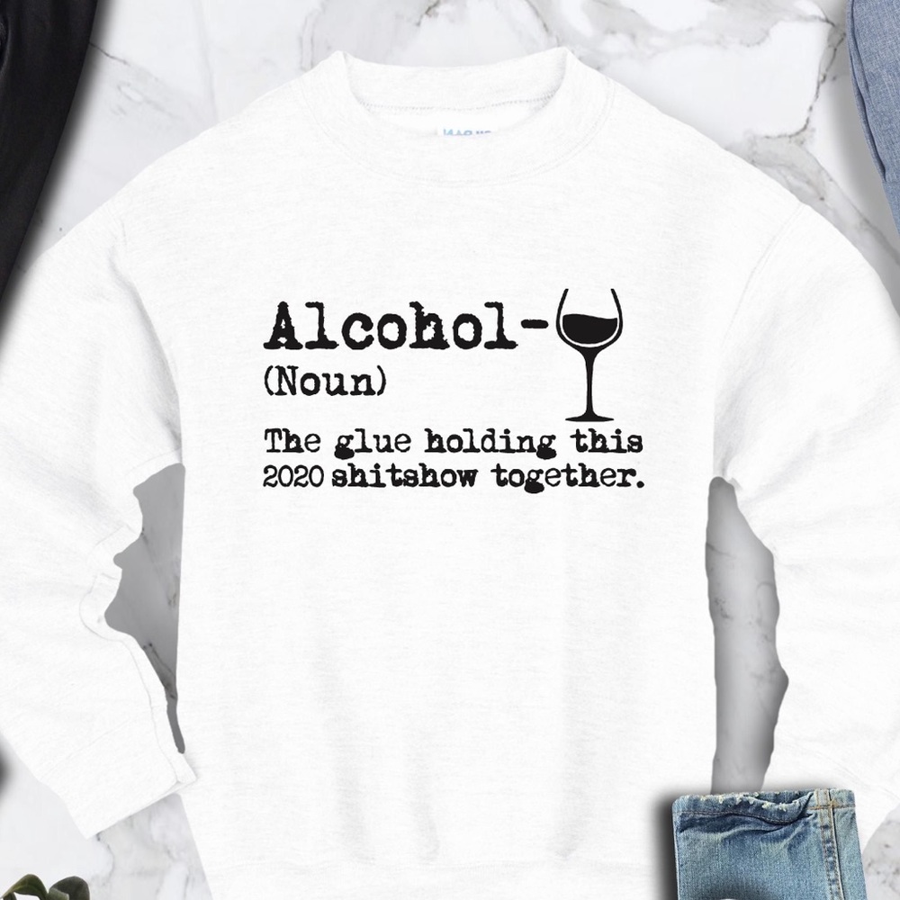 Alcohol crew neck